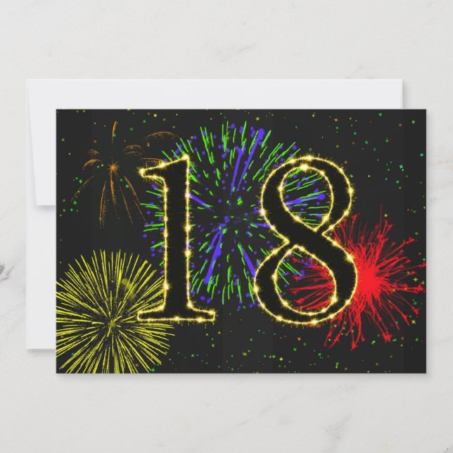 18th birthday party invitate invitation (Front)