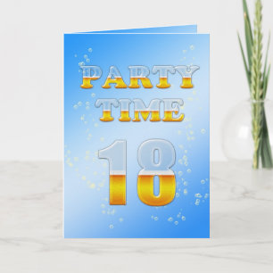 18th birthday party invitation with lots of beer