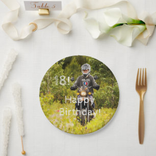 18th birthday party photo boy paper plate