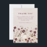 18th Birthday Party Pumpkin Wildflower Custom Thank You Card<br><div class="desc">White pumpkins are nestled in delicate burgundy wildflowers to create an elegant aesthetic. All of the text is editable so you can easily craft your own special mood.</div>