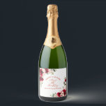 18th Birthday Party Red Pink Floral Custom Sparkling Wine Label<br><div class="desc">Pretty red roses and blush pink peonies decorate this 18th birthday party custom wine label. Two lovely floral arrangements decorate two corners. A vintage font proclaims Cheers to 18 Years! Elegant calligraphy spells out Happy 18th birthday, with birthday celebrant's name is below. This item is part of the Red Rose...</div>