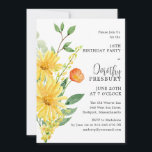 18th Birthday Party Spring Yellow Floral Invitation<br><div class="desc">Elegant yellow spring flowers nestled in sage green leaves create a modern and chic 18th birthday invitation. A single red wildflower adds a pop of colour to draw attention to the guest of honour's name - which is written in a trendy font combination.</div>