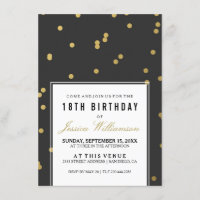 18th Birthday Party | Trendy Gold Polka