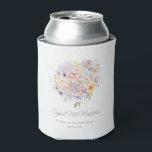 18th Birthday Party Watercolor Floral Custom Can Cooler<br><div class="desc">An elegant watercolor floral bouquet of vintage flowers decorates the top of this 18th birthday party custom can cooler. The soft pastel flowers are accented with modern line art. The birthday celebrant's name and birthday follow. All text is editable.</div>
