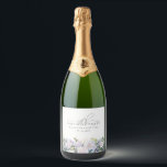 18th Birthday Party White Rose Blue Floral Custom Sparkling Wine Label<br><div class="desc">Personalized 18th Birthday Party Decorations and Supplies. Personalized label features a white rose and blue wildflower floral arrangement. 18th is written in a modern script font. The birthday celebrant's name and birthday date follow. Easy to customize.</div>
