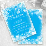 18th Birthday Party Winter Wonderland Snowflake Invitation<br><div class="desc">Elegant winter wonderland 18th birthday invitation features beautiful calligraphy surrounded by a lush snowflake and snow border. The snowflakes pop against the pretty blue background. You can actually change the background colour to any colour. Winter Wonderland can't be changed, but all of the remaining text can be edited. This item...</div>