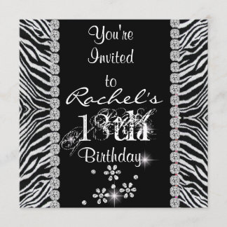 18th Birthday Party WITH ANIMAL DESIGN INVITATION