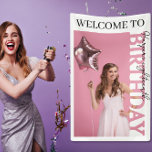 18th Birthday Photo college Party  Banner<br><div class="desc">18th Birthday Photo Welcome Banner Make your 18th birthday party extra special with this personalised photo welcome banner, featuring a modern rectangular photo frame with “BIRTHDAY” cut out along the side. Add your favourite photo and customise the text [Name]’s 18th to greet guests in style and create a bold, festive...</div>