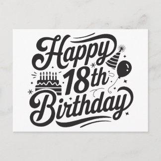 18th Birthday Postcard