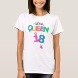 18th Birthday Queen Shirt<br><div class="desc">Celebrate turning 18 like a true queen! This 18th Birthday Queen design is perfect for birthday girls celebrating this special milestone. Great for birthday parties,  gifts,  and fun celebrations. A stylish and fun choice for anyone who wants to feel confident and fabulous on their 18th birthday.</div>