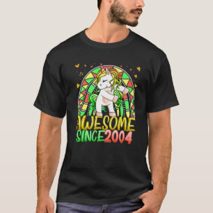 18Th Birthday Rainbow 18 Year Old Flossing Unicorn T-Shirt