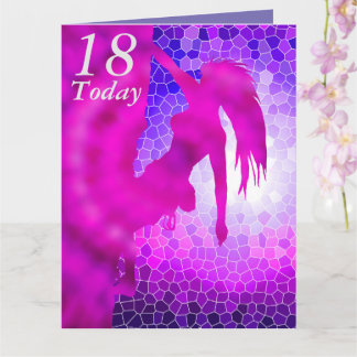18th Birthday rock climber art card
