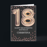 18th Birthday Rose Gold Girl Elegant Personalized Card<br><div class="desc">18th Birthday Rose Gold Girl Elegant Personalized</div>