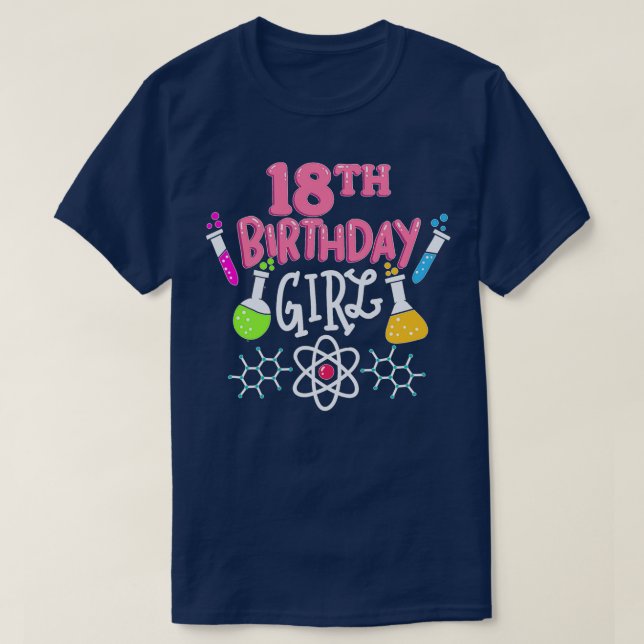 18th Birthday Science Biology Chemistry Party T-Shirt (Design Front)