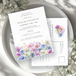 18th Birthday September Birth Month Flower Invitation Postcard<br><div class="desc">Perfect theme for a September birthday. Elegant pink,  purple,  white and blue asters decorate this affordable postcard invitation. All text is editable.</div>