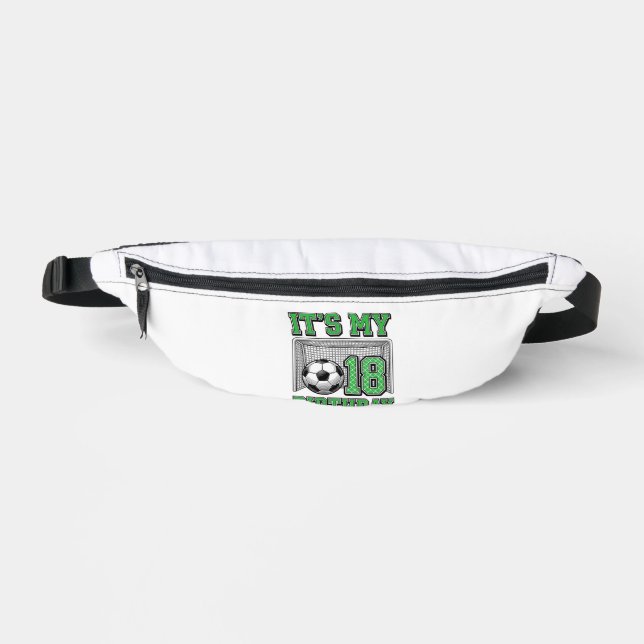 18th Birthday Soccer Vintage Fanny Pack (Front)