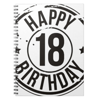 18TH BIRTHDAY STAMP EFFECT NOTEBOOK