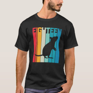 18Th Birthday Vintage Mouse Lover Pet Cute 18 Year T-Shirt
