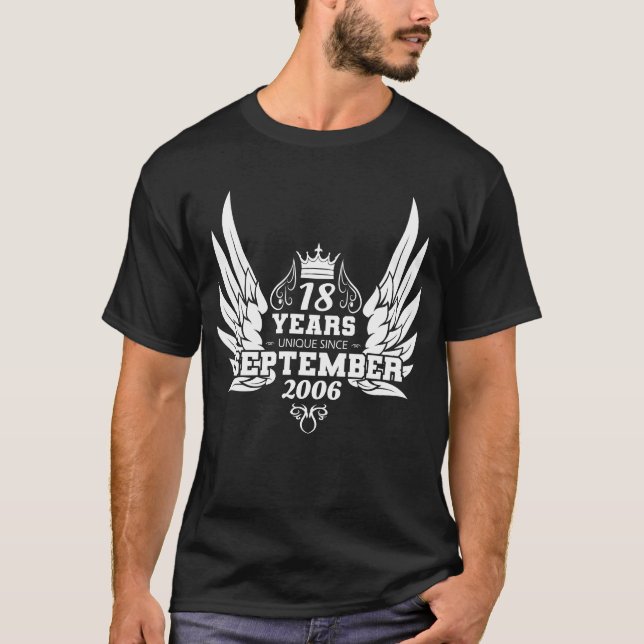 18th birthday wings unique since September 2006 T-Shirt (Front)