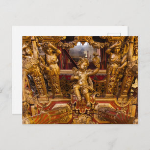 18th c. Coach detail. Museu dos Coches. Lisbon Postcard