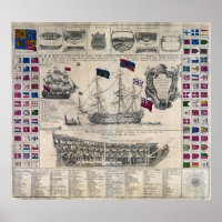 18th century BRITISH MAN of WAR SHIP DRAWING