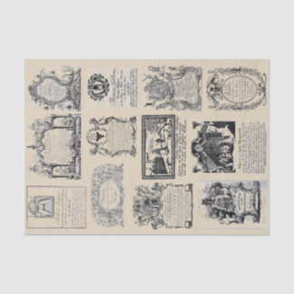 18th Century Bussiness Trade Card Collection Tissue Paper