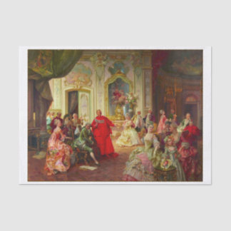 18th Century Elegant Gathering Motif Decoupage Tissue Paper