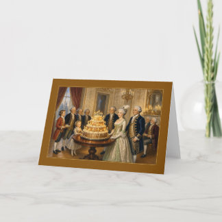18th Century Family Birthday Tiered Cake Card