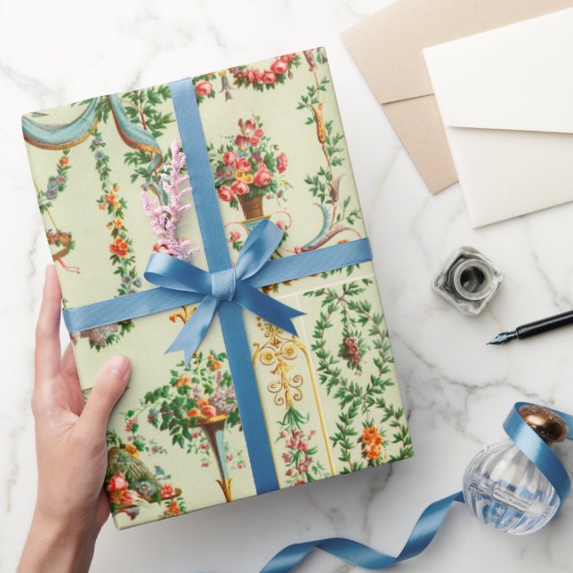 18th Century floral colourful pattern  Wrapping Paper (Gifting)