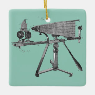 18th Century Microscope Antique Science INSTRUMENT Ceramic Ornament