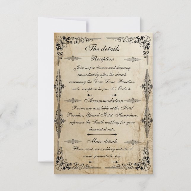 18th century parchment - enclosure card (Front)