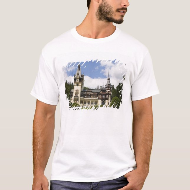 18th Century Peles Castle, Sinaia, Romania, T-Shirt (Front)