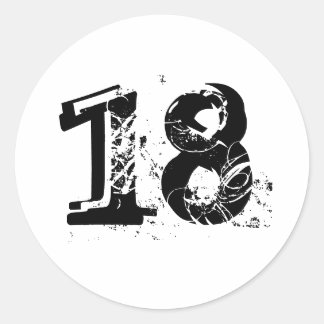 18th classic round sticker