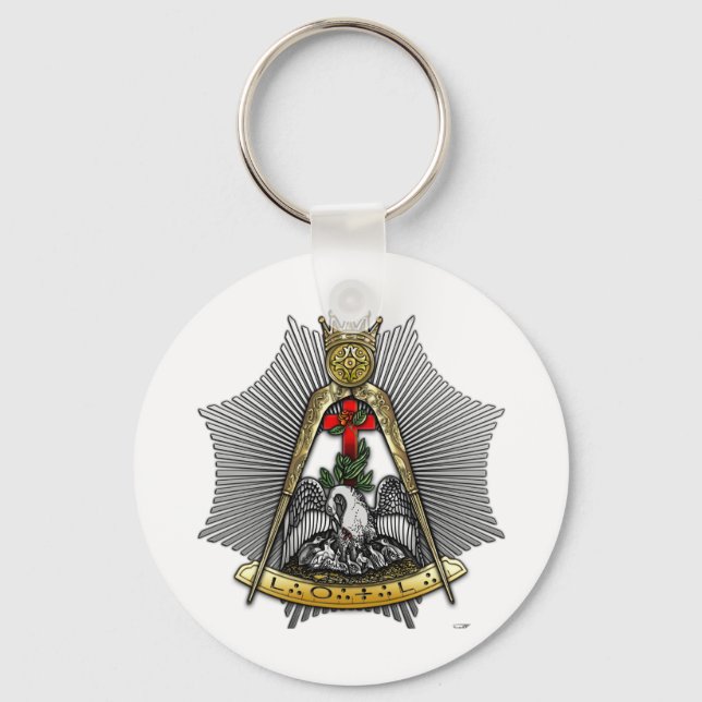 18th Degree: Knight of the Rose Croix Keychain (Front)