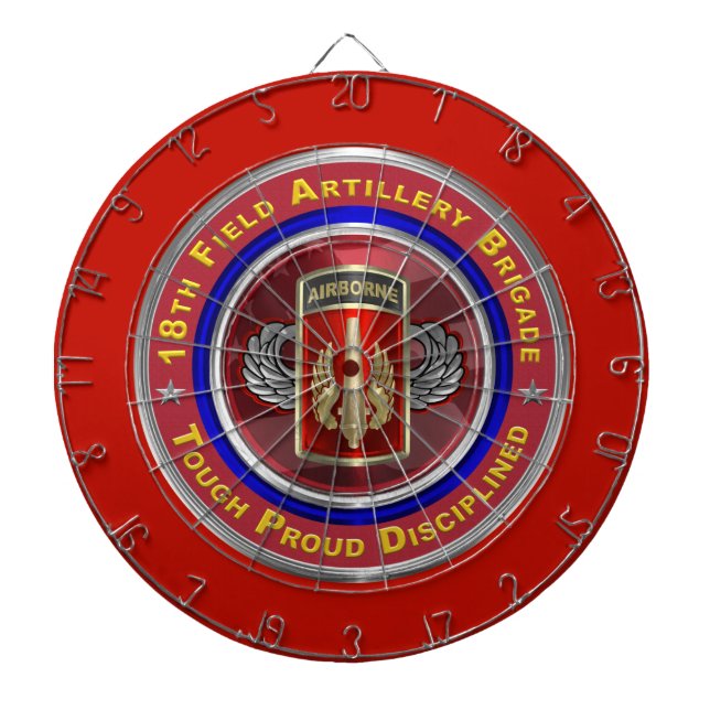 18th Field Artillery Brigade Airborne Dartboard (Front)
