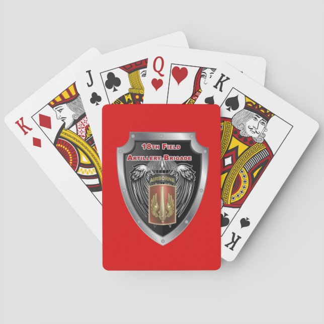 18th Field Artillery Brigade Airborne Playing Cards (Back)