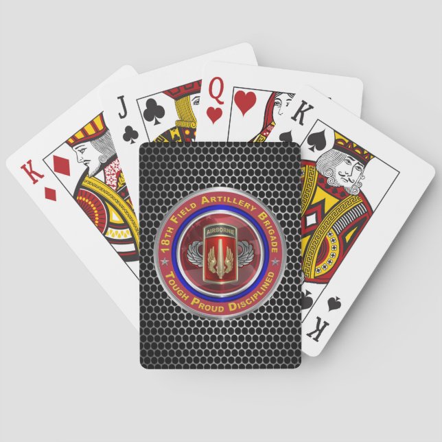 18th Field Artillery Brigade  Playing Cards (Back)