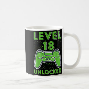 18th Game Lover Birthday 18 Years Old Gamer Quote Coffee Mug