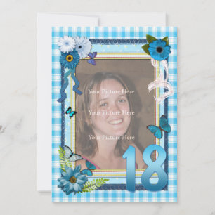 18th Photo birthday party invitation