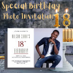 18th Photo Birthday Party Invitation<br><div class="desc">18th Photo Birthday Party Invitation. Gather friends and family to celebrate a special someone on their birthday with this 18TH PHOTO BIRTHDAY PARTY INVITATION. Designed with the your favourite image on the right and event details on the left. The text includes: You're Invited To, The Name, 18th Birthday, The Date,...</div>