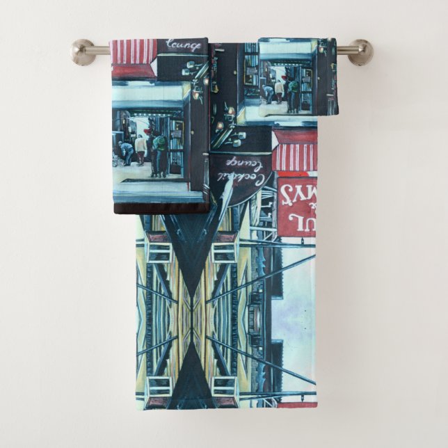 18th Street Sparkle Greeting Card Bath Towel Set (Insitu)