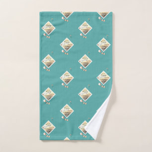 18th Wedding Anniversary Acquamarine Hand Towel