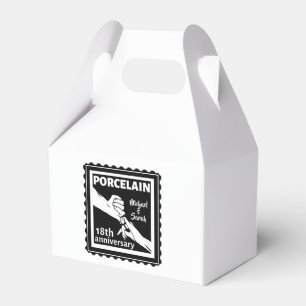 18th wedding anniversary porcelain traditional favor box