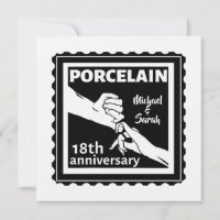 18th wedding anniversary porcelain traditional