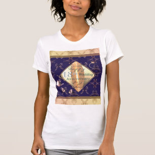 18th Wedding Cat's Eye & Porcelain Blue T-Shirt