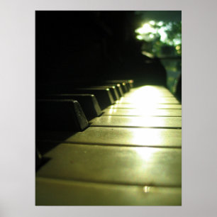 18x24 Piano in Sunlight Poster