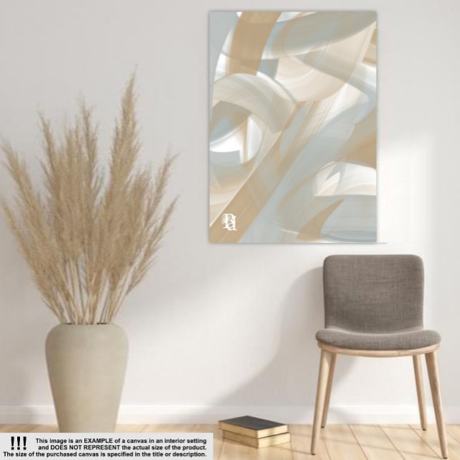 18x24" Sandy Tornado Trend Abstract Art Beige Canvas Print (Creator Uploaded)