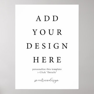 18x24" Vertical/Portrait Poster Sign