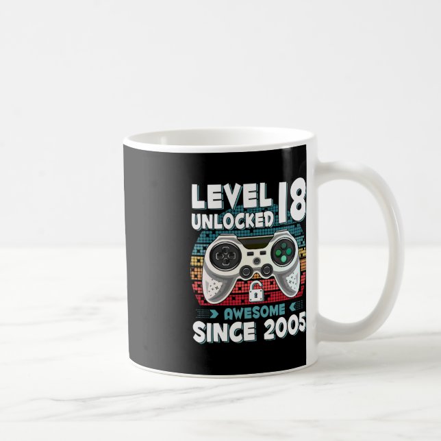18yr BDay Son Boy Fun Gamer 18th 18 Year Old Birth Coffee Mug (Right)