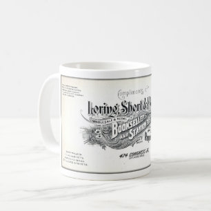 1900 BOOKSELLER ADVERTISING BLOTTER COFFEE MUG